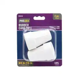 Walmart Projex 0.75 in. Rubber Crutch & Cane Tip, Off-White - Pack of 2 offer