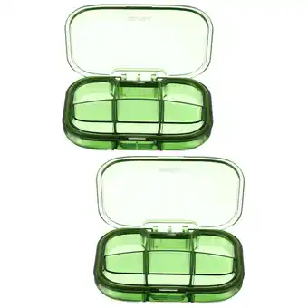 Walmart Dispenser Dust-proof Portable Household Holder Multi-grid Pills Organizer Office Case 2 Pieces offer
