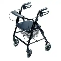 Walmart Lumex Walkabout Four-Wheel Hemi Rollator, Black offer
