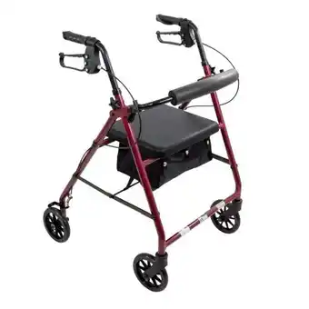 Walmart Roscoe Medical RLA6BL 6 in. 300 lb Aluminum Rollator Wheels, Blue offer