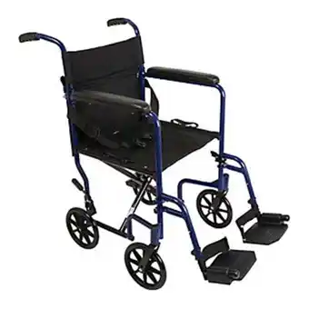Walmart 19 in. Aluminum Transport Chair, Burgundy offer