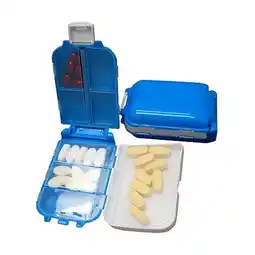 Walmart 2.5 x 4 in. Travelers Compartment Pill Case - Blue offer