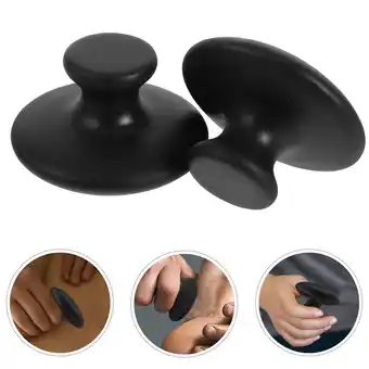 Walmart 2pcs SPA Energy Stones Stone Oil Leading Jade Massage Mushroom Head Massager Scraping Device offer