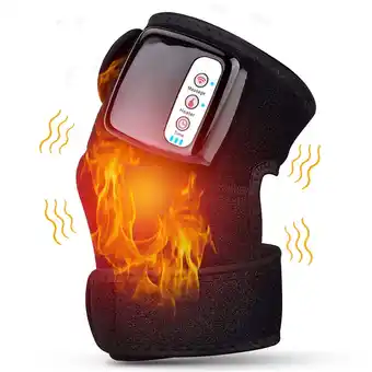 Walmart 1/2Pcs Adjustable Heating Knee Brace Wrap with Massage for Knee Pain Relieve Tool offer