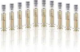 Walmart 10Pcs 1ml Borosilicate Glass Syringe With Gold/Silver/Clear Color Metal Plunger offer