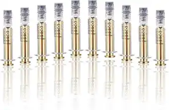 Walmart 10Pcs 1ml Borosilicate Glass Syringe With Gold/Silver/Clear Color Metal Plunger offer