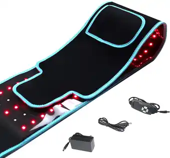 Walmart Red Infrared Light Belt Adjustable Wrap Pad with Timer for Waist Back Shoulder offer