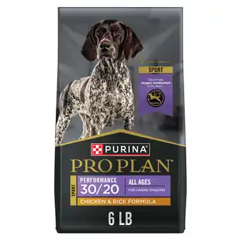 Walmart Purina Pro Plan Sport Performance 30/20 Chicken and Rice High Protein Dog Food Dry Formula, 6 lb Bag offer