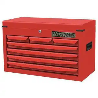 Walmart Westward 48RJ71 25-15/16W Top Chest 7 Drawers, Red, 12-1/16D x 16H offer