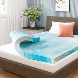 Walmart Beddle Mattress Topper,3 Inch King Size Gel Memory Foam Bed Topper,Pressure Relief for Back Pain offer
