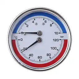 Walmart lanema 0-120 ℃ 0-10 Bar Mearsuring for Floor Heating System Temperature Pressure Gauges offer