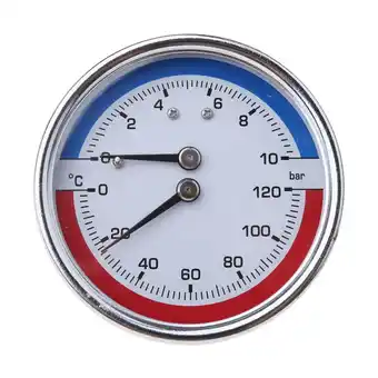 Walmart lanema 0-120 ℃ 0-10 Bar Mearsuring for Floor Heating System Temperature Pressure Gauges offer
