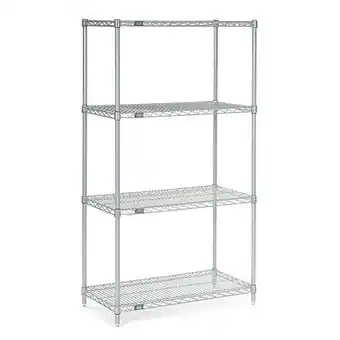 Walmart Nexel 4 Tier Chrome Wire Shelving Starter Unit, 36W x 12D x 63H offer