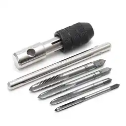 Walmart lanema 5 Pcs for T Type Hand Screw Thread Taps Drill Kit M3 M4 M5 M6 Set for w/Wrench offer