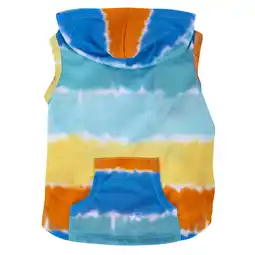 Walmart Vibrant Life Multi Colored Rainbow Stripe Tie Dye Hoodie XS offer