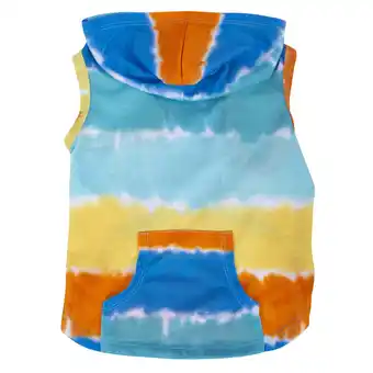 Walmart Vibrant Life Multi Colored Rainbow Stripe Tie Dye Hoodie XS offer