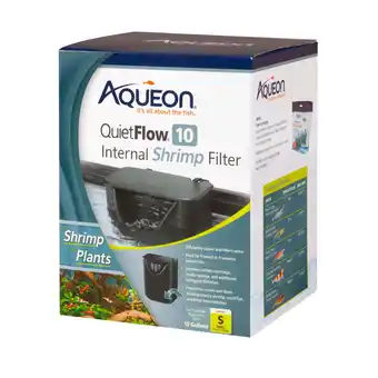 Walmart Aqueon QuietFlow Internal Shrimp Filter 10 Gallons offer