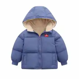 Walmart Kayannuo Christmas Toddler Baby Boys Girls Winter Autumn Fleece Padded Jacket Hooded Zip Coat offer