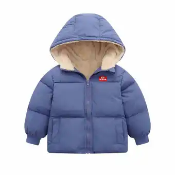 Walmart Kayannuo Christmas Toddler Baby Boys Girls Winter Autumn Fleece Padded Jacket Hooded Zip Coat offer