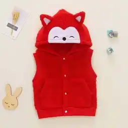 Walmart Kayannuo Christmas Infant Toddler Baby Boys Red Girls Ears Hooded Vest Cardigan Snap offer