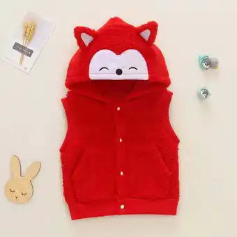 Walmart Kayannuo Christmas Infant Toddler Baby Boys Red Girls Ears Hooded Vest Cardigan Snap offer