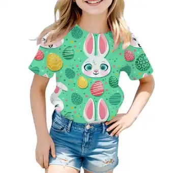 Walmart ZPWKLM Tops For Newborn Full Print Round Neck Loose Short Sleeve Top For Baby size 6-7T offer
