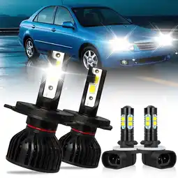Walmart For Kia Spectra 2005-2009- 4x 9003 881 LED Headlight Fog Light Combo White Bulbs,14000LM offer