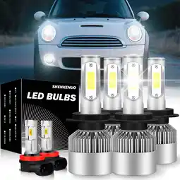 Walmart For Mini Cooper 2003-2008 Combo LED Headlight High Low Beam Fog Light Bulbs offer