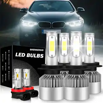 Walmart 6x LED Headlight High Low Fog light Bulbs white For BMW 328d xDrive 2014-2018 offer