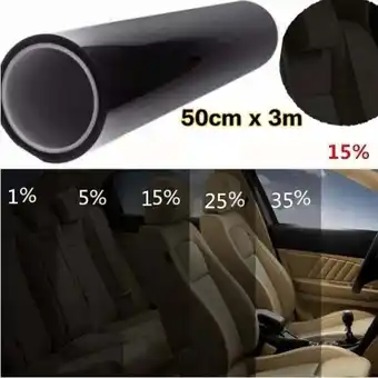 Walmart RAINB 300Cmx50Cm Sunshade Film Car Home Tint Film Black Roll 15% Vlt Tinting Tools Kit offer
