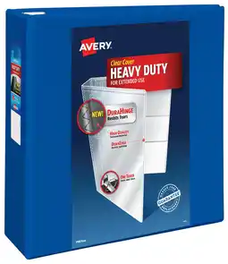 Walmart Avery Heavy Duty View Binder, 1.5, Blue, Slant Ring, One-Touch, 375 Sheet Capacity, 1 Binder offer