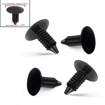 Walmart Set Of 4: License Plate Plugs Front Bumper Plate Hole Covers 18Mm Bumper Clip offer