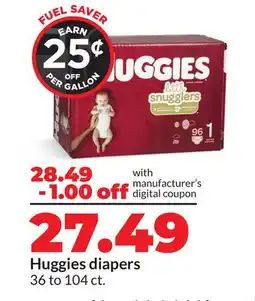 Hy-Vee Huggies diapers offer