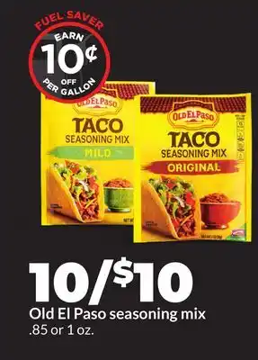 Hy-Vee Old El Paso seasoning mix offer
