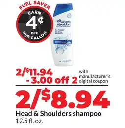 Hy-Vee Head & Shoulders shampoo offer