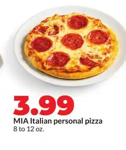Hy-Vee MIA Italian personal pizza offer