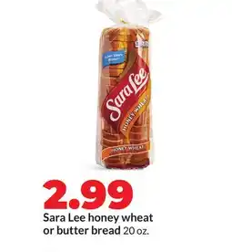 Hy-Vee Sara Lee honey wheat or butter bread offer
