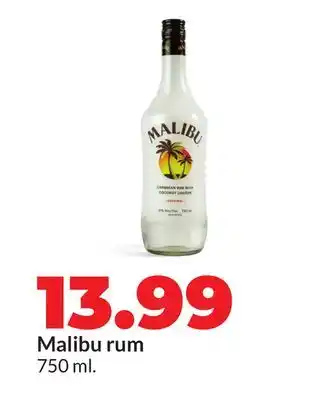 Hy-Vee Malibu rum offer