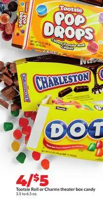 Hy-Vee Tootsie Roll or Charms theater box candy offer