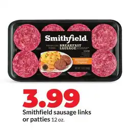 Hy-Vee Smithfield sausage links or patties offer