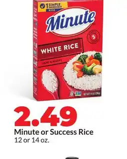 Hy-Vee Minute or Success Rice offer