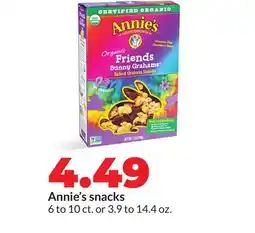 Hy-Vee Annie's snacks offer