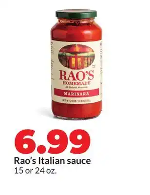 Hy-Vee Rao's Italian sauce offer