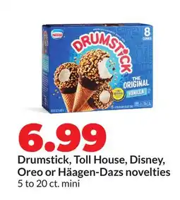 Hy-Vee Drumstick, Toll House, Disney, Oreo or Häagen-Dazs novelties offer