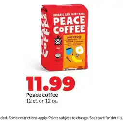 Hy-Vee Peace coffee offer