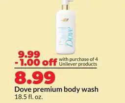 Hy-Vee Dove premium body wash offer