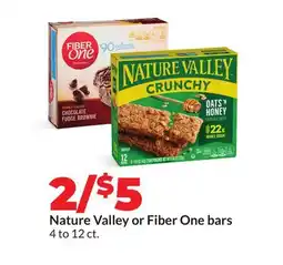 Hy-Vee Nature Valley or Fiber One bars offer