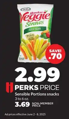 Hy-Vee Sensible Portions snacks offer