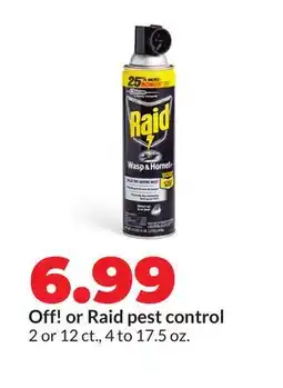 Hy-Vee Off! or Raid pest control offer
