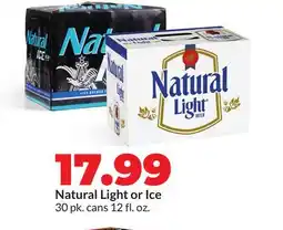 Hy-Vee Natural Light or Ice offer
